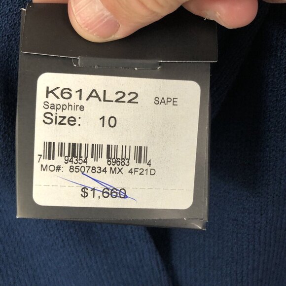 St John Collection Sweater Womens 10 Blue Santana Knit Cardigan Old Money NEW - Picture 6 of 16